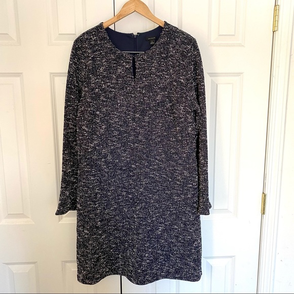 Ann Taylor Tweed Flare Sleeve Dress Size 16 - Picture 2 of 9